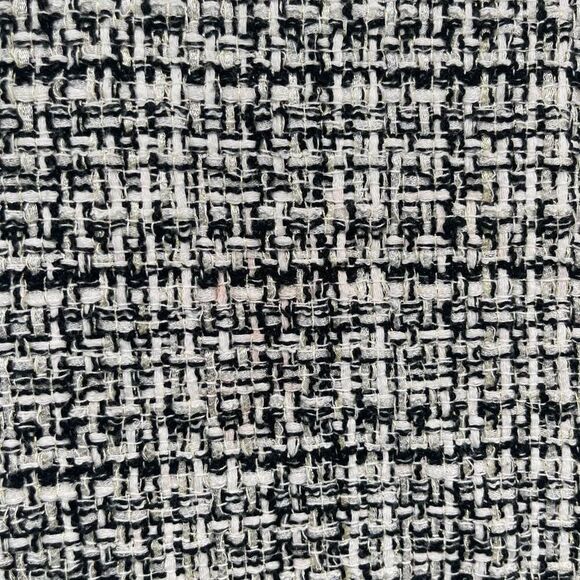 Cynthia Rowley Tweed Blazer Black White Gold Metallic Fringe Trim Jacket Medium - Picture 11 of 17